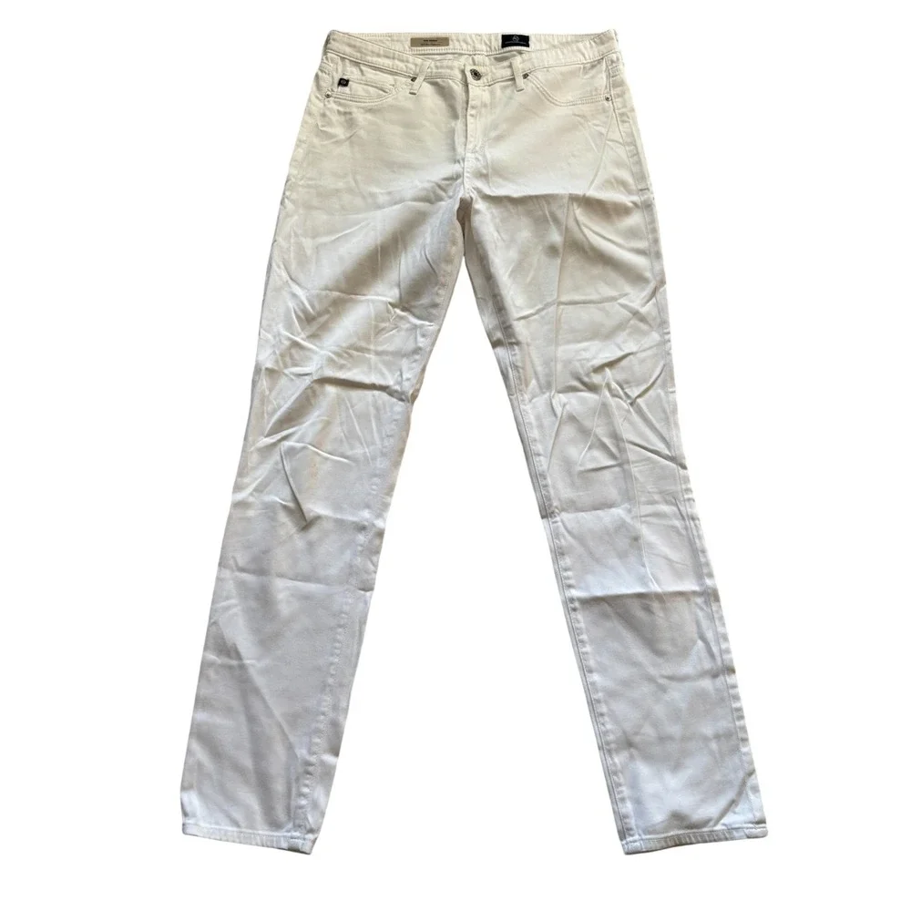 Adriano Goldschmied Prima Cigarette Cotton Pants Women SZ 30 white Made in USA